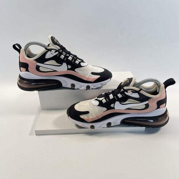 Nike Air Max 270 React Women Running Shoes Coral Black White AT6174-005 Size 8.5 - Picture 4 of 13